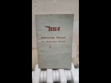 Instruction manual bsa for sale  TENBURY WELLS