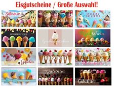 Auswahl geschenkgutscheine eis gebraucht kaufen  Herford