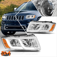 Farol/lâmpadas cromadas/âmbar projetor barra LED DRL para 14-16 Jeep Grand Cherokee comprar usado Farol/lâmpadas cromadas/âmbar projetor barra LED DRL para 14-16 Jeep Grand Cherokee comprar usado  Enviando para Brazil