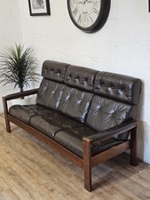 Danish scandinavian leather for sale  GLASGOW