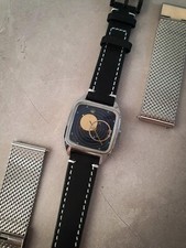 Używany, Nowy zegarek vintage RAKETA Kopernik. Dłonie słońce-księżyc. Tarcza Układu Słonecznego. Kwadratowa cas na sprzedaż  PL