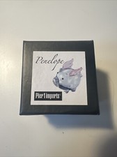 Pier 1 One Imports Mini PORCO de Vidro Pequeno com Asas Rosa Estatueta 1,5" Penélope-Novo Na Caixa comprar usado  Enviando para Brazil
