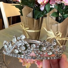 LINDA coroa de tiara antiga strass antigo; imperdível comprar usado  Enviando para Brazil