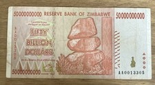 Zimbabwe banknote. billion for sale  READING