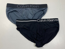Cuecas de microfibra elástica Calvin Klein grandes - Preto - Cinza Gunmetal comprar usado  Enviando para Brazil