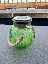 Green glass lantern for sale  EPSOM