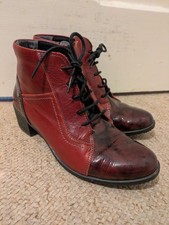 Red leather ankle for sale  INVERNESS