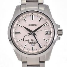 com papel SEIKO Grand Seiko SBGE009 GMT mostrador branco mola unidade masculino M#137750 comprar usado  Enviando para Brazil