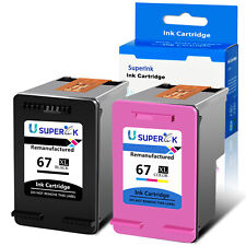 2x Combo de cartucho de tinta para HP 67 XL 67XL DeskJet 1255 2752 2755 2742e todo en uno segunda mano  Embacar hacia Argentina