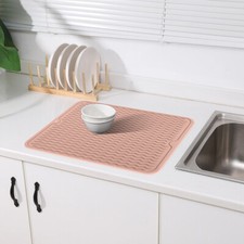 Tapete retangular de silicone para secagem de louça 40 x 30 cm para pratos (40x30), usado comprar usado  Enviando para Brazil
