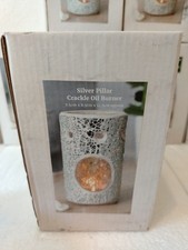 Silver crackle pillar for sale  CARMARTHEN