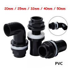 Conector de tanque 20mm-50mm PVC 90° acessórios para tubos de cotovelo antepara para aquário preto comprar usado  Enviando para Brazil