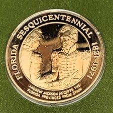 # C7682  FRANKLIN MINT    BRONZE  MEDAL,  FLORIDA SESQUICENTENNIAL comprar usado  Enviando para Brazil