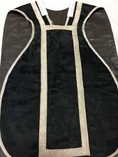 Chasuble Damascata Croce Sete E Pizzo Lino Liturgico Sacerdotale SACRO comprar usado  Enviando para Brazil