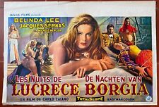 Usado, Manifesto Belga Le Notti Di Lucrezia Borgia Jacques Sernas Belinda Lee 1959 comprar usado  Enviando para Brazil