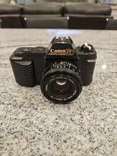 Câmera de Filme 35mm SLR Canon T50 com Lente Canon FD 50mm 1:18 com Tampa de Lente Não Testada comprar usado  Enviando para Brazil