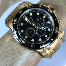 Usado, Invicta Pro Diver 0072 masculino cronógrafo tom dourado mostrador preto relógio de quartzo 7 3/4" comprar usado  Enviando para Brazil