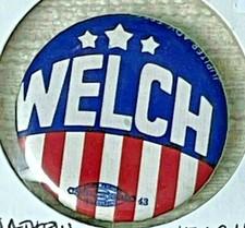 Vtg welch pinback for sale  Naples