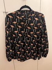 Bluse schwarz flamingos gebraucht kaufen  München