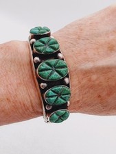 Antiga pulseira Navajo feita à mão prata esterlina turquesa linha de arame torcido tamanho 61/2 comprar usado  Enviando para Brazil
