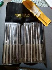 Conjunto de arquivos padrão suíço Heller Tool Co. 6 1/4" nº Arquivo de diamante 0 and Grobet EUA, usado comprar usado  Enviando para Brazil