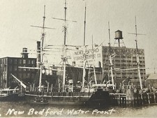 Usado, Cartão postal antigo foto real RPPC baleeiros New Bedford Ma navios frente d'água década de 1900 comprar usado  Enviando para Brazil