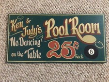 Placa de madeira pintada para sala de piscina 18" x 9" por Cedar Creek Signs comprar usado  Enviando para Brazil