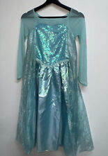 Vestido fantasia Frozen Elsa Disney Store meninas tamanho 7 8 Halloween cosplay azul comprar usado  Enviando para Brazil