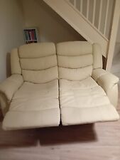 Cream leather recliner for sale  ALRESFORD