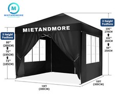 3x3m pavillon schwarz gebraucht kaufen  Engelskirchen