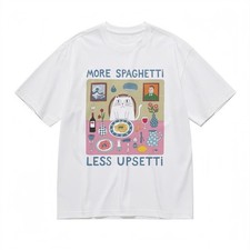 Camiseta clássica confortável moda masculina mais macarrão menos preocupações dizendo humor camiseta comprar usado  Enviando para Brazil