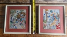 Vintage framed embroidered for sale  MIDDLESBROUGH