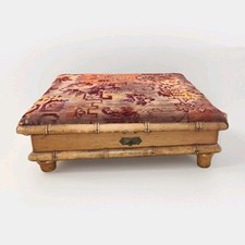 Banqueta de aquecimento estofada de bambu francesa antiga comprar usado  Enviando para Brazil