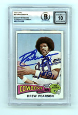Drew Pearson 1975 Topps #65 Rookie RC HOF 21 Ins assinado BAS BGS 10 Auto Cowboys comprar usado  Enviando para Brazil