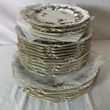 Usado, Pratos de porcelana floral com acabamento dourado, pratos decorativos conjunto com 20 peças comprar usado  Enviando para Brazil