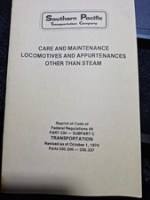 SOUTHERN PACIFIC COMPANY CUIDADO Y MANTENIMIENTO DE LOCOMOTORA  segunda mano  Embacar hacia Mexico