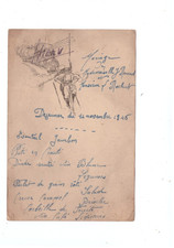 Menu ancien illustré d'occasion  Baugy