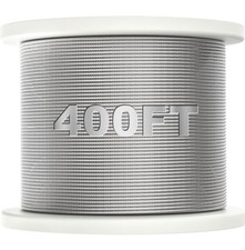 Usado, Cabo de aço inoxidável BLIKA 400FT 1/8", grau marinho T316, fio de aço inoxidável comprar usado  Enviando para Brazil