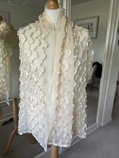 Cream silk scarf for sale  CWMBRAN
