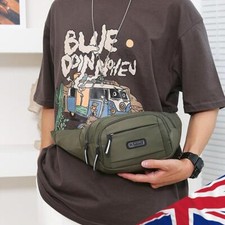 Usado, Bolsa de cintura casual bolsa esportiva de náilon de grande capacidade para viagens ao ar livre comprar usado  Enviando para Brazil