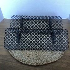 Conjunto par 2 prateleiras decorativas de metal estilo colonial antigo vintage preto 14" comprar usado  Enviando para Brazil