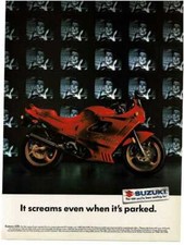 1990 SUZUKI Katana 600 motocicleta vermelha anúncio impresso vintage comprar usado  Enviando para Brazil