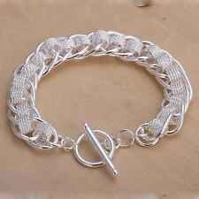 linda moda 925 prata casamento lindas mulheres pulseira joia nobre H59, usado comprar usado  Enviando para Brazil