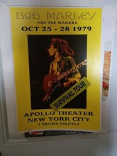 BOB MARLEY "SURVIVAL TOUR, N. Y. C. PÔSTER CONCERTO" 23 DE OUTUBRO 1979 TEATRO APOLLO comprar usado  Enviando para Brazil