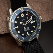 omega bond seamaster 41mm quartz professional 300m blue dial bezel diver watch comprar usado  Enviando para Brazil
