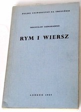 Mieczysław Giergielewicz: Rym i wiersz. Londyn: Polski Uniw. na Obczyźnie 1957 na sprzedaż  PL