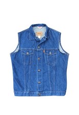 Vintage lata 80-te 1983 Levis Orange Tab Denim Trucker Kamizelka Bez rękawów Dark Wash, używany na sprzedaż  PL