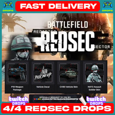 Battlefield 6 BF6 REDSEC TWITCH DROPS - SKÓRA BEZ LITOŚCI - P18 - CV90 - WSZYSTKIE 4/4 na sprzedaż Battlefield 6 BF6 REDSEC TWITCH DROPS - SKÓRA BEZ LITOŚCI - P18 - CV90 - WSZYSTKIE 4/4 na sprzedaż  Wysyłka do Poland