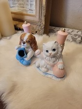 Castiçal de porcelana para filhote e gatinho Cavalier King Charles gato persa comprar usado  Enviando para Brazil