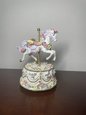 Estatueta carrossel cavalo vintage San Francisco Music Box Company estado de funcionamento comprar usado  Enviando para Brazil